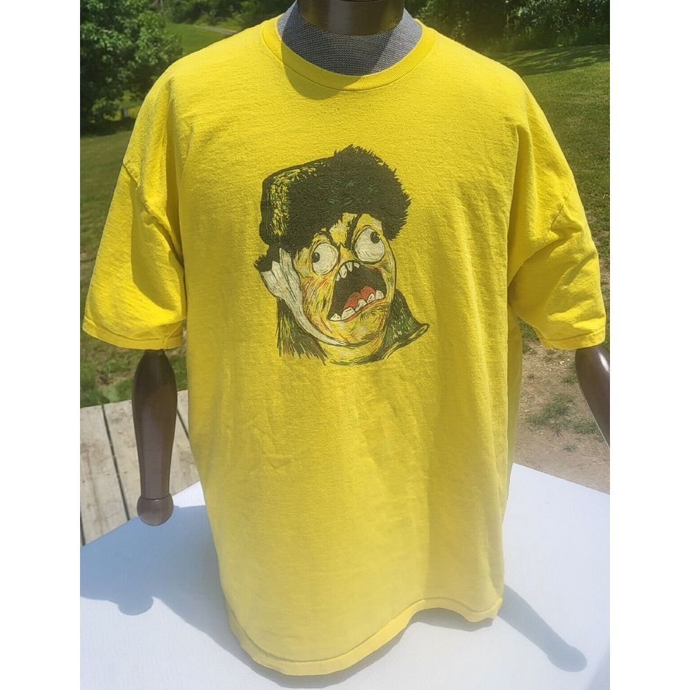 Tee Fury Short Sleeve T Shirt‎ Mens Size XXL Yellow With Graphic Print